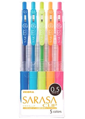 Zebra-Sarasa-05mm-5pc-Gel-Pen-Set
