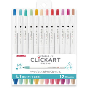 zebra-clickart-retractable-markers-light-12pc-set-australia